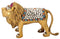 Standing Lion Ornate Brass Sculpture