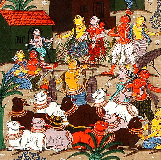 "Mathura Vijay" Pata Painting