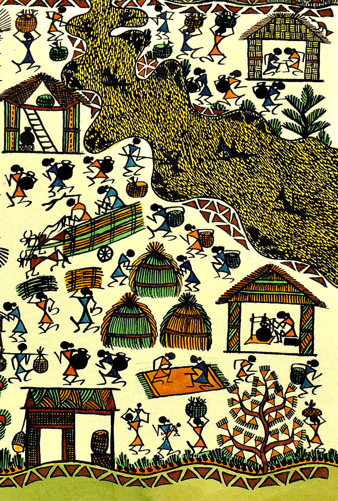 'Village Goddess' Painting on Handmade Paper
