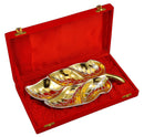 Silver Plated Golden Leaf Tray