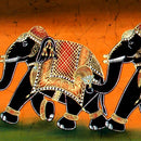 Batik Painting - Elephants Journey