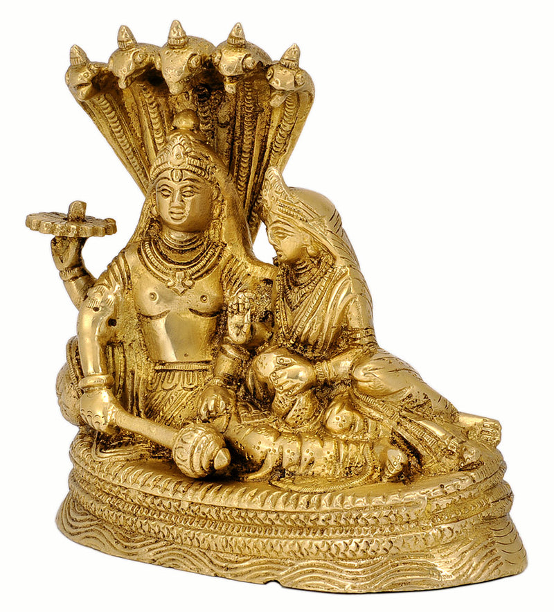 Lakshmi Narayan Seated on Sheshnag