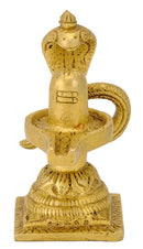 Brass Shivling with Snake