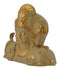 Elephanta Trimurti Brass Sculpture in Rustic Golden Finish