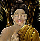 Serene Buddha - Black Velvet Painting