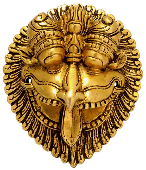 'Yali' the Temple Guardian - Brass Wall Hanging