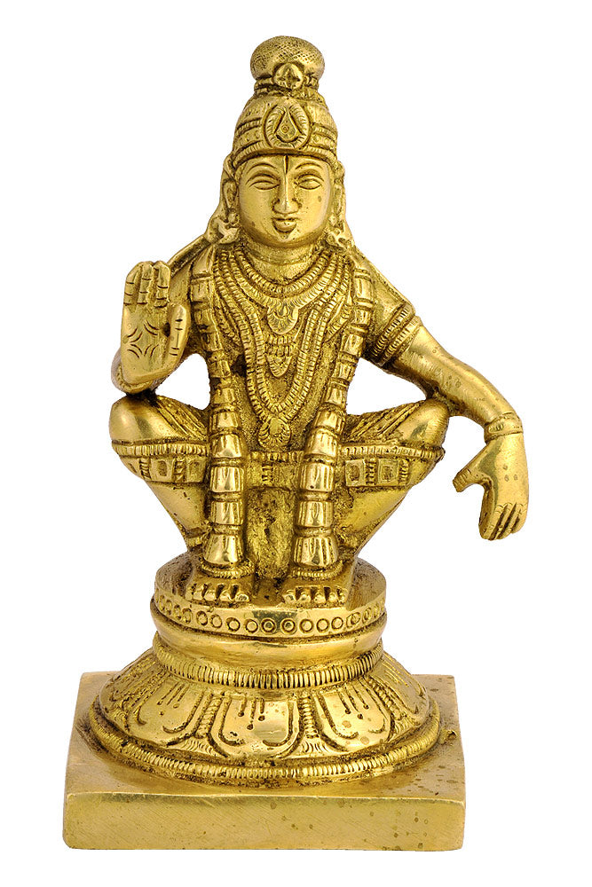 Brass Statue of Lord Ayyappan