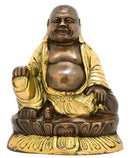 Laughing Buddha - Brass Statue