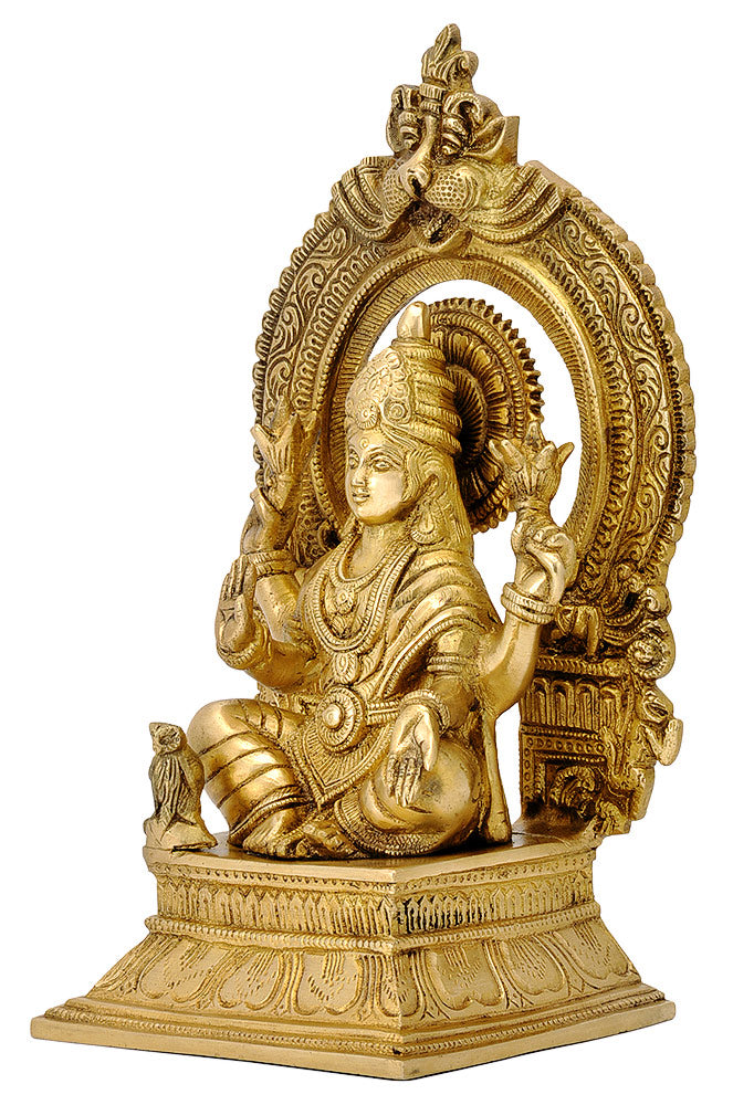 Devi Lakshmi Figurine with Beautiful Aureole