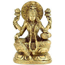 Gangesindia Goddess Laxmi with Pot of Wealth - Brass Statue