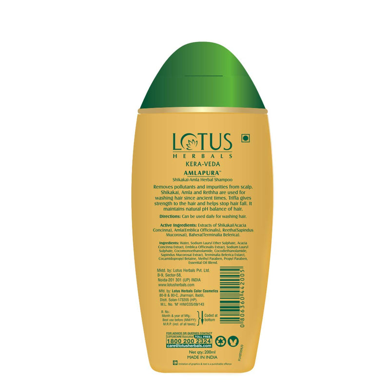 Lotus Herbals KERA-VEDA AMLAPURA Shikakai- Amla Herbal Shampoo- 200ml