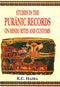 Studies in the Puranic Records on Hindu Rites and Customs [Hardcover] R. C. Hazra