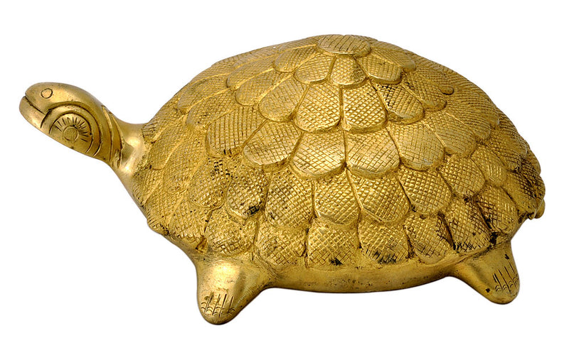 Auspicious Tortoise Feng Shui Home Decor Brass Figurine
