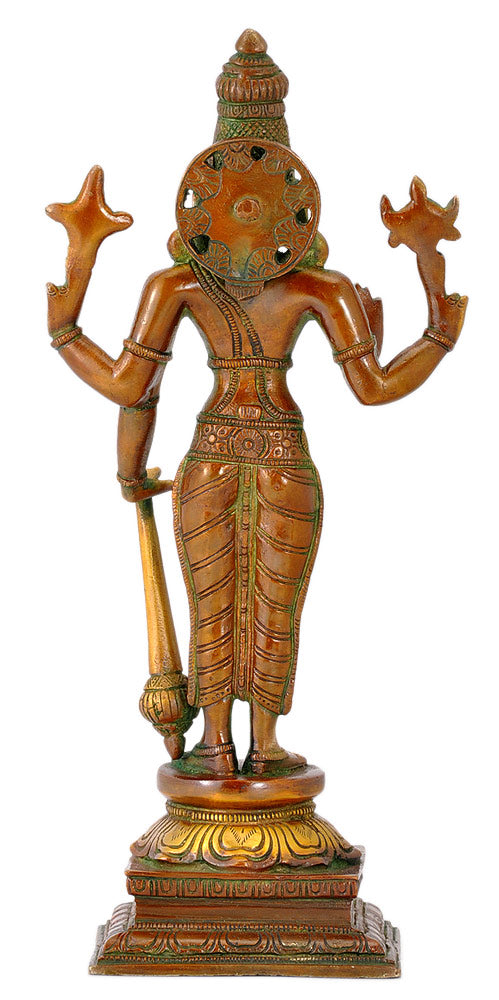 Abhaya Mudra God Vishnu Brass Statue