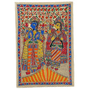 Gangesindia Sri Vishnu Lakshmi - Traditional Madhubani Painting