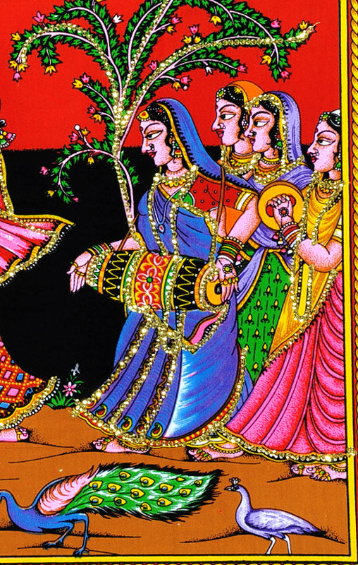 Lord Krishan Playing Dandiya with Radha