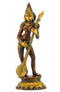 Standing Lady with Veena Brass Statue 17.25"