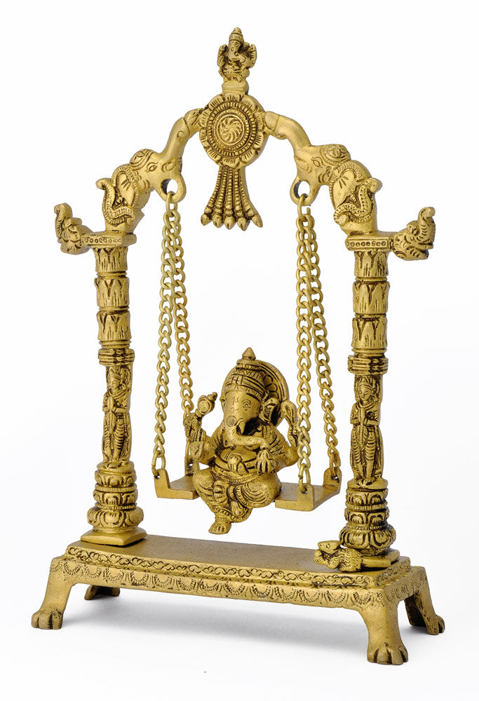 Lord Ganesh on Swing 12.25"