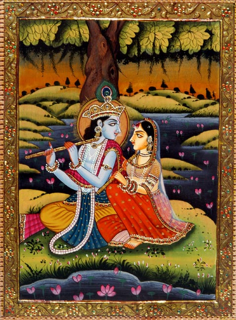 Divine Love In Vrindavan Painting
