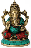 Lord Gajanan - Brass Sculpture