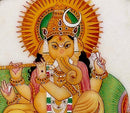 Sound of Good Luck - Ganesha Marble Painting