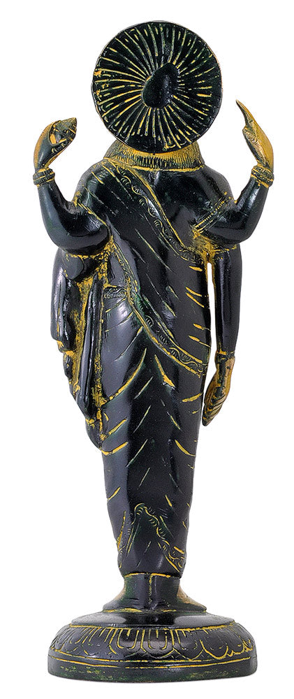 Lord Dhanvantari in Golden Black Finish