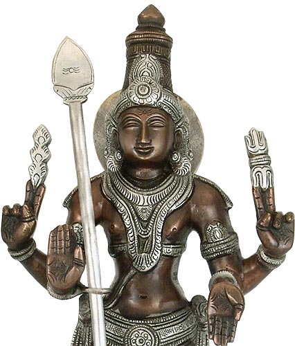 "Lord Skanda" Murugana Swami - Brass Statue