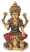 Goddess Lakshmi Maa Seated on Chowki Brass Statue