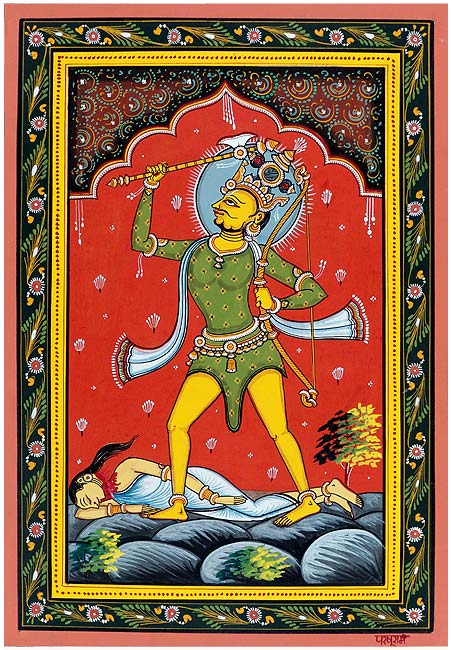 "Lord Parashuram" Vishnu Dashavtar Patachitra Painting