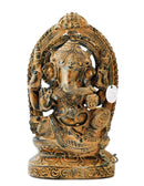 Chaturbhuja Lord Vinayaka Brass Sculpture