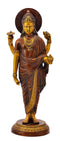 Lord Dhanvantari Figure in Golden Brown Finish