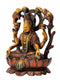 Goddess Gaja Laxmi Seated on Lotus 10"