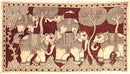 Kalamkari Painting "Beautiful Elephants"