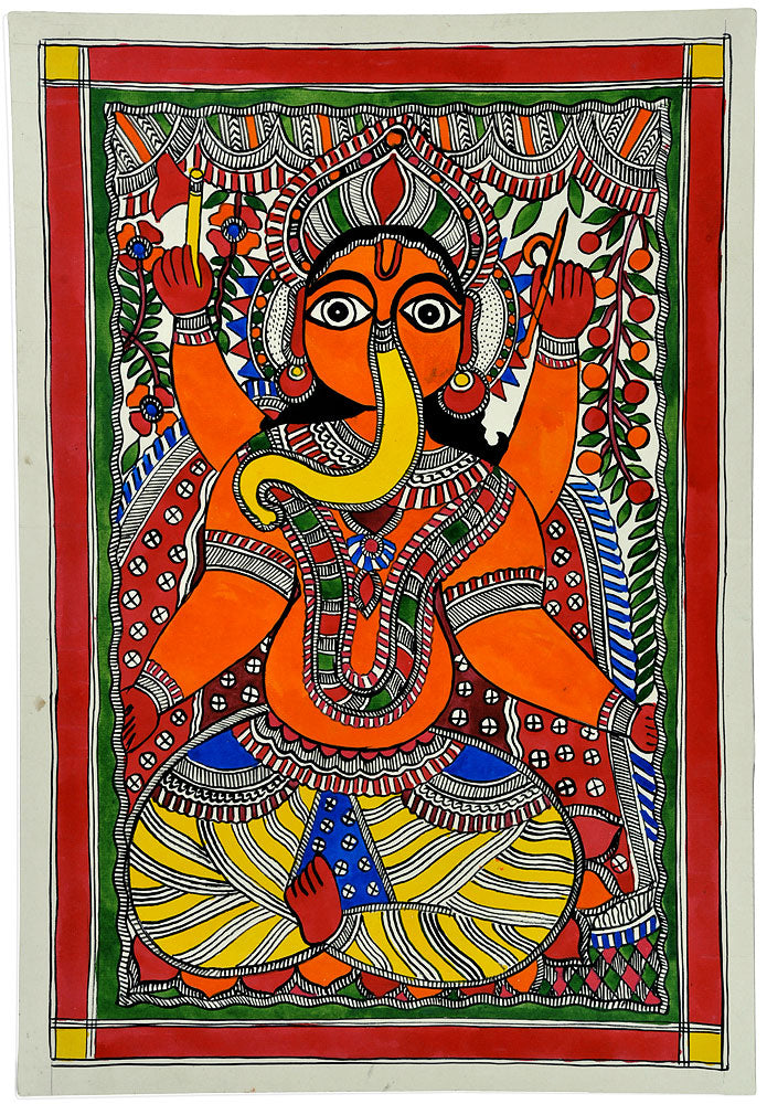 Lord Ganesh Madhubani Painting