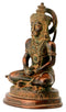 Antiquated Brass Lord Hanuman in Meditation