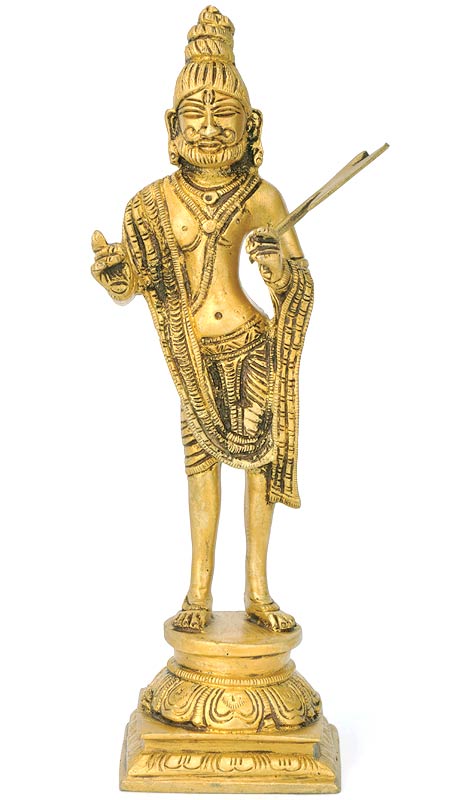 Avatar of Lord Vishnu "Sage Parashurama" Brass Statue