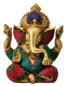 Lord Gajanana Ganpati Brass Sculpture