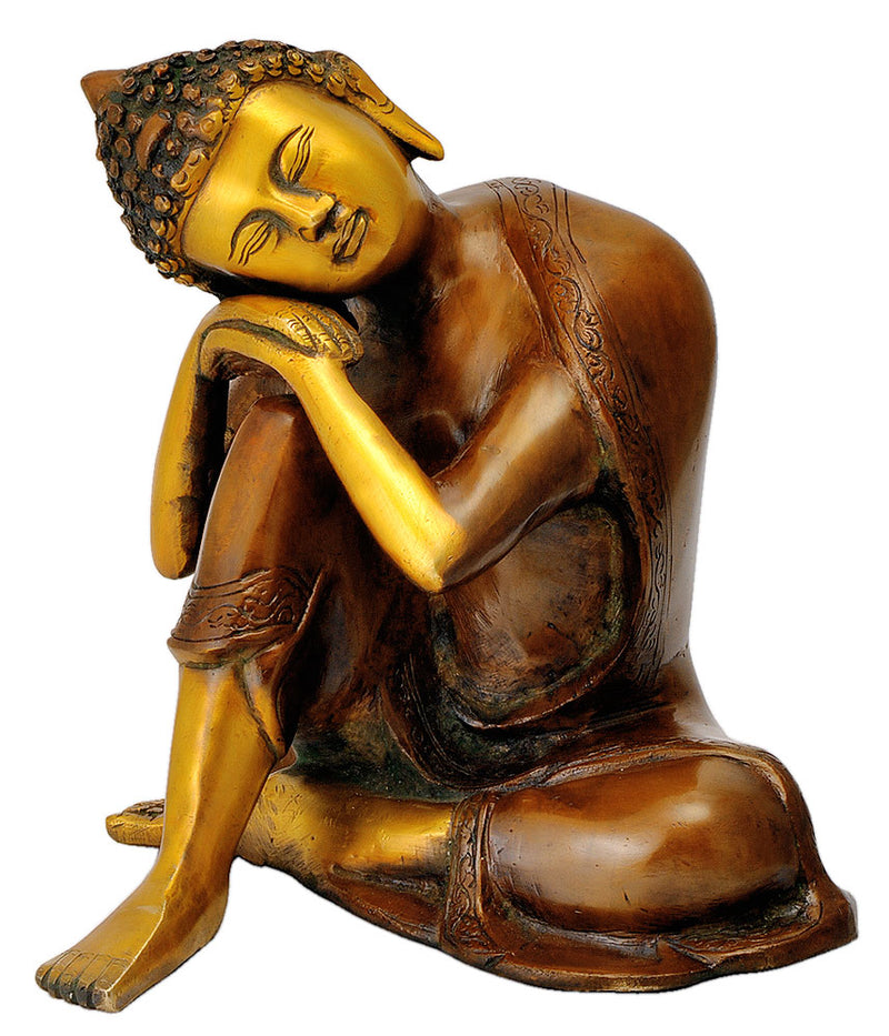 Resting Buddha Figurine 8"