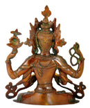Brass Seated Avalokiteshvara 11"