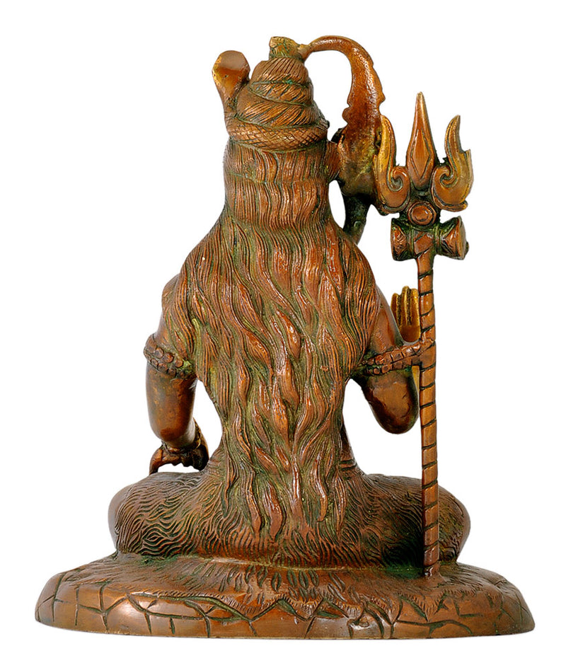Yogi Raj Lord Shiva - Brass Sculpture
