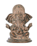 Gajamukha Ganesh Unique Rustic Finish Brass Figurine