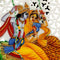 Radha & Madhava on a Swing - Marble Painting
