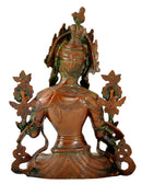 Goddess Tara in Brown Finish Statue 15"