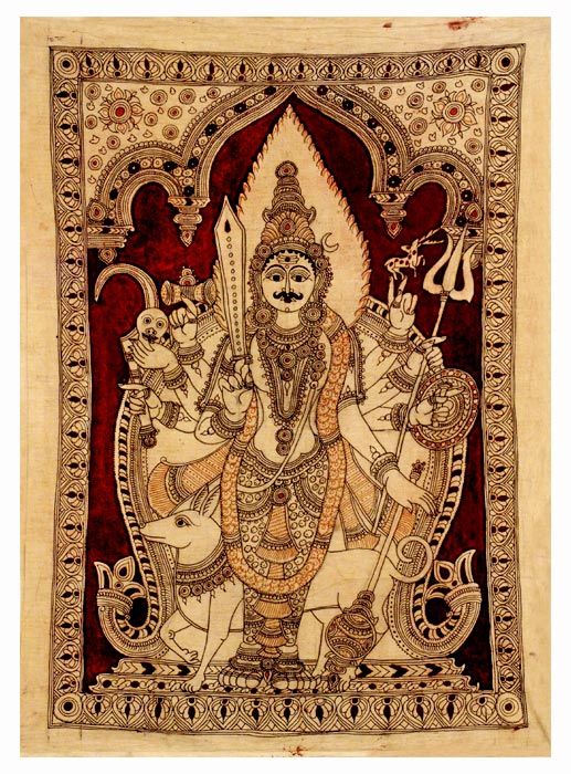 Shri Bhairava Deva - Kalamkari Painting