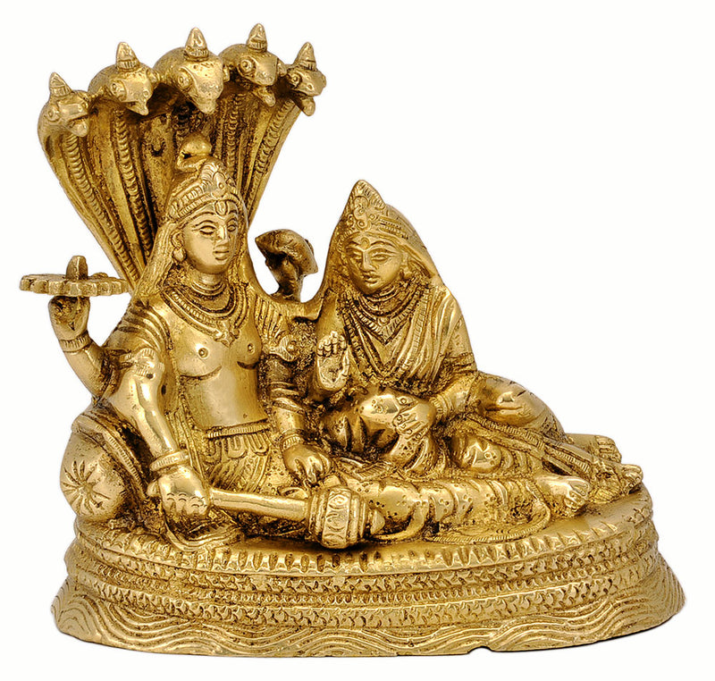 Lakshmi Narayan Seated on Sheshnag