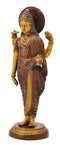 God Dhanvantari Brass Statue in Brown Finish