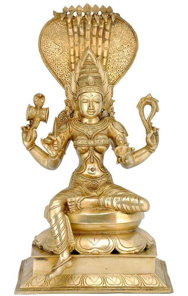 Goddess Sri Mariamman - Brass Sculpture 19"