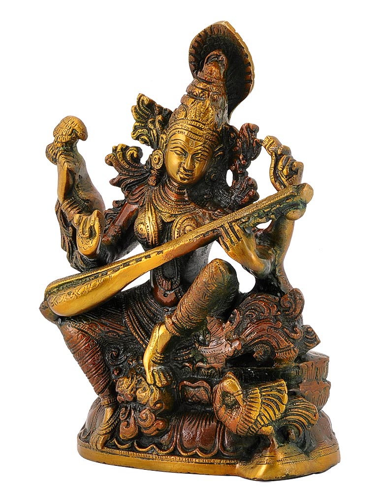 Devi Saraswati Brass Statue