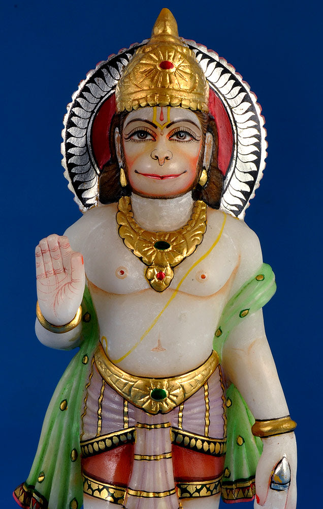 Lord Hanuman - Marble Sculpture
