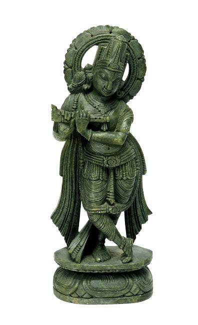 Bachelor Krishna-Handcarved Stone Sculpture